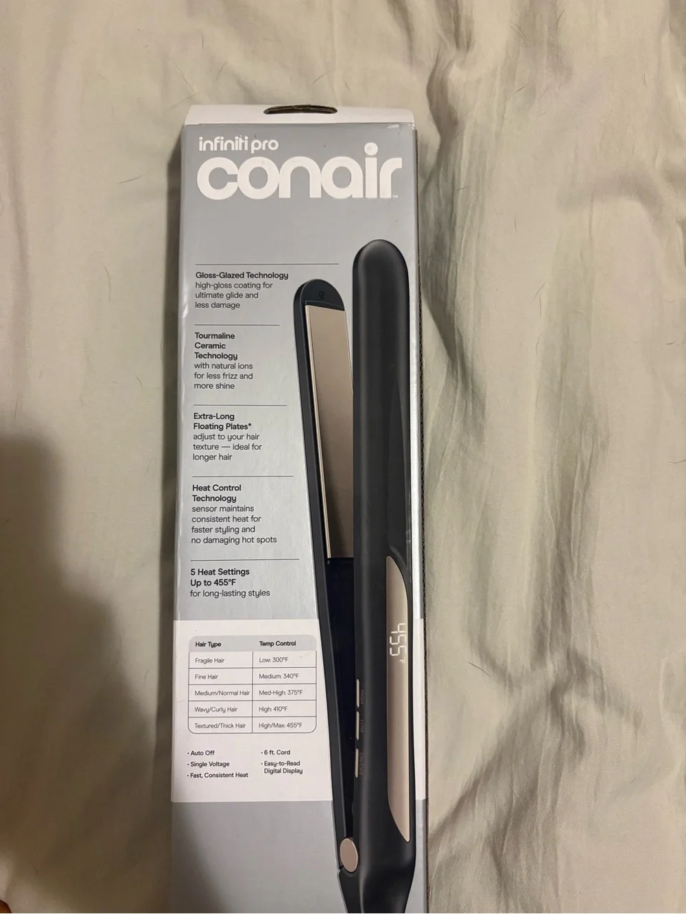 Conair InfinitiPro Black Ceramic Flat Iron - Sleek Black Styling